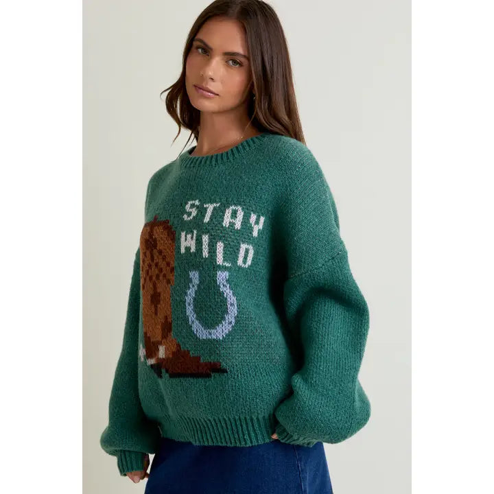 Stay Wild Chunky Sweater