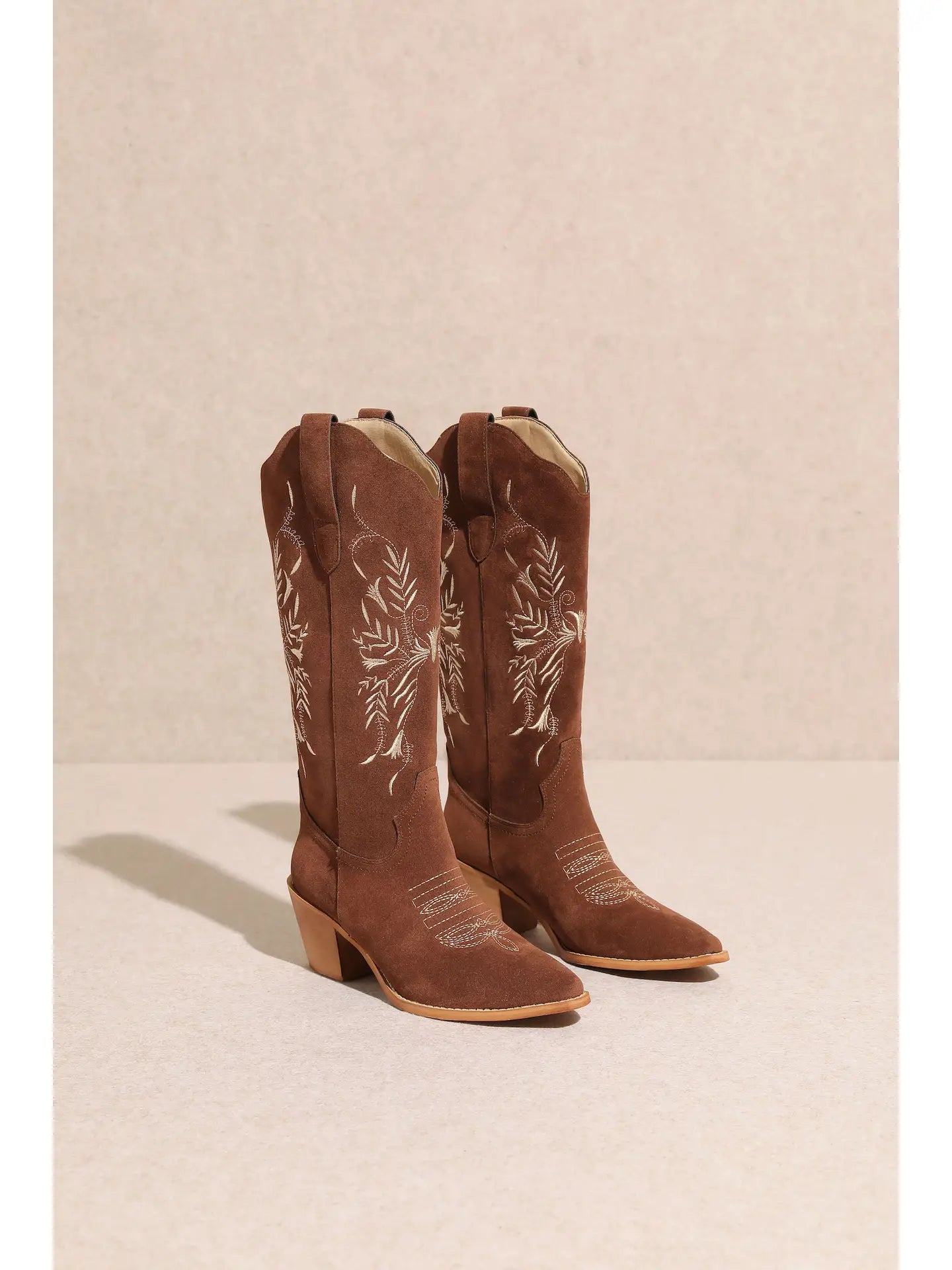 Flora Embroidered Western Cowboy Boots