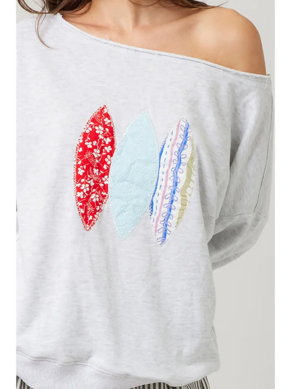 Cotton Terry with Surfboard Patch Top