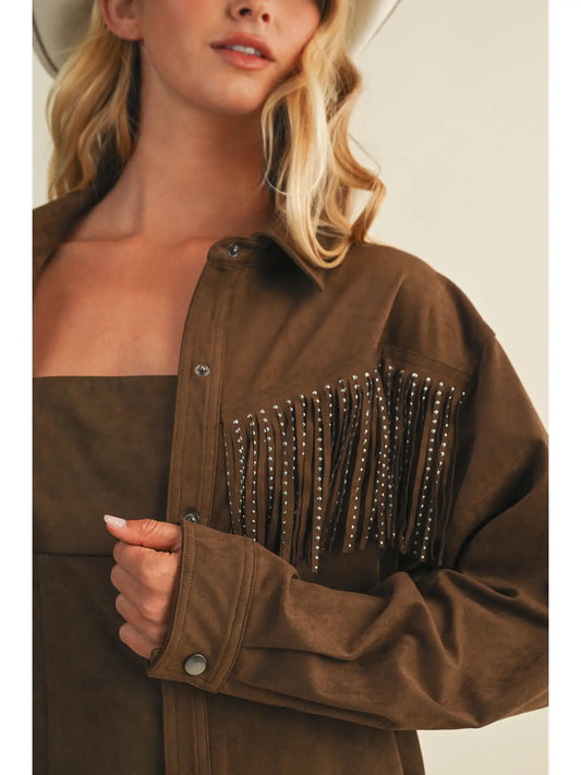 Studded Fringed Jacket