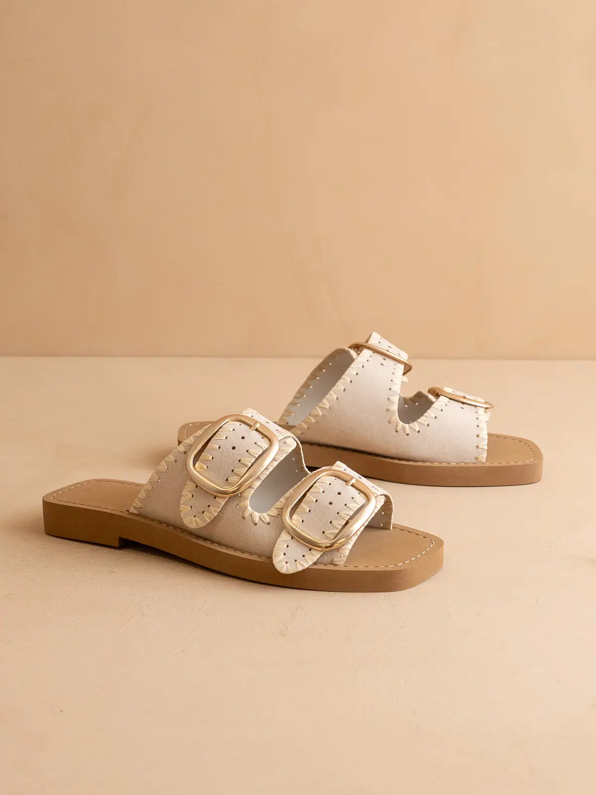 The Tivoli Bone | Fun Double Buckle Sandal