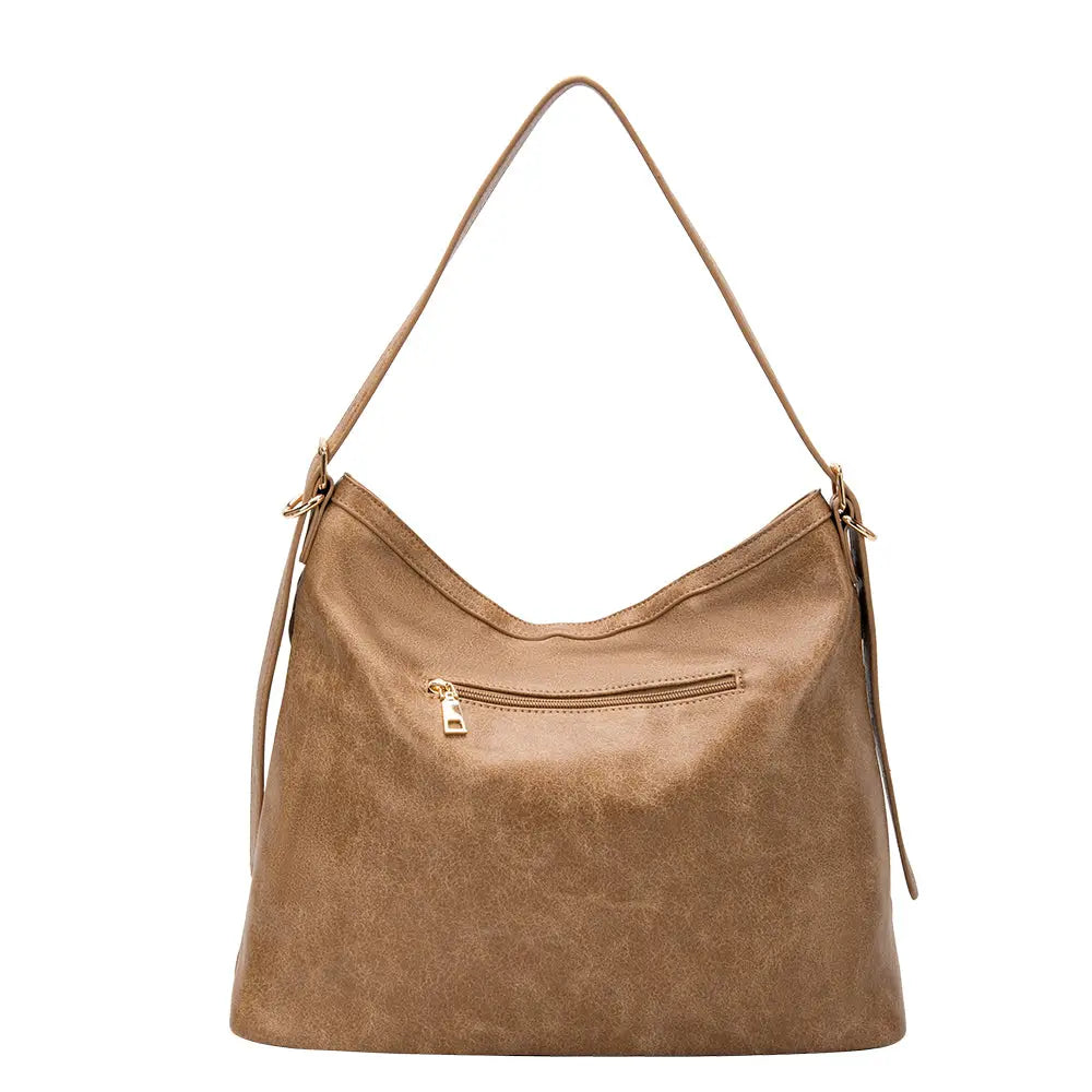 Sloane Tan Recycled Vegan Shoulder Bag - Melie Bianco