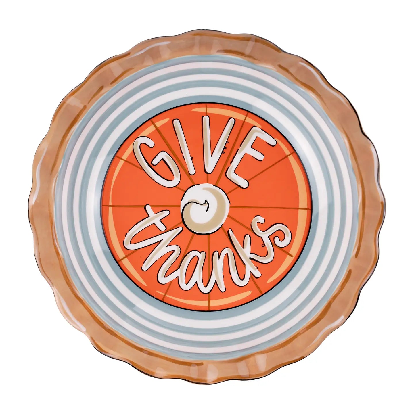 Give Thanks Pie Dish - Fall Decor
