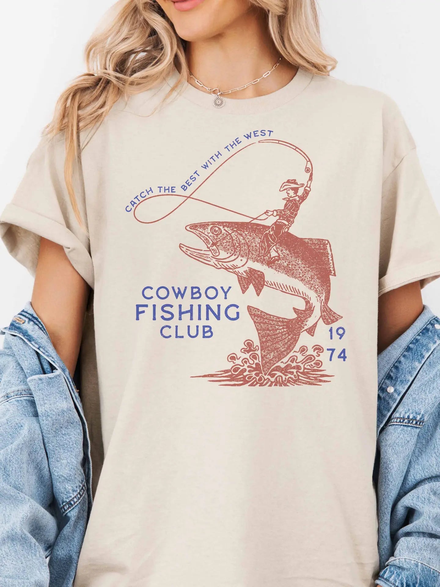 Cowboy Fishing Club Oversized Tee