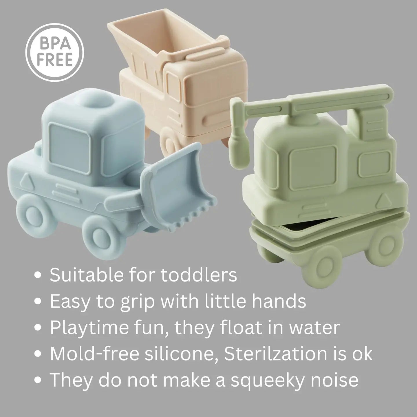 Ali+Oli Bath Toys Bpa-Free Food-Grade Silicone 3pc Water Set