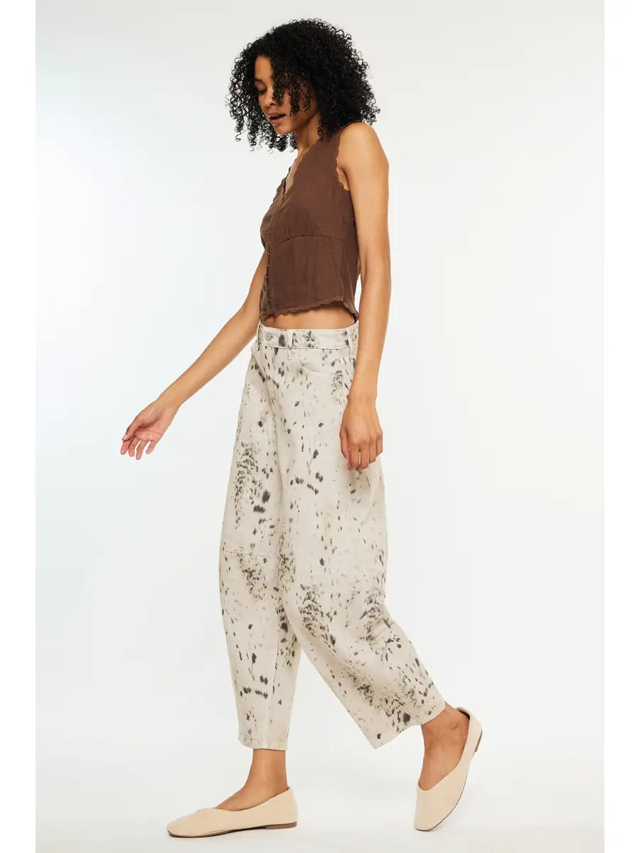 High Rise HORSESHOE Barrel Jeans