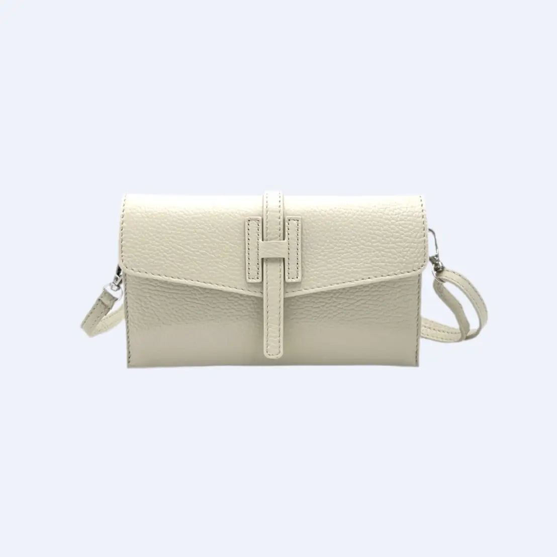 Genuine Leather Mini Clutch Bag, Made in Italy