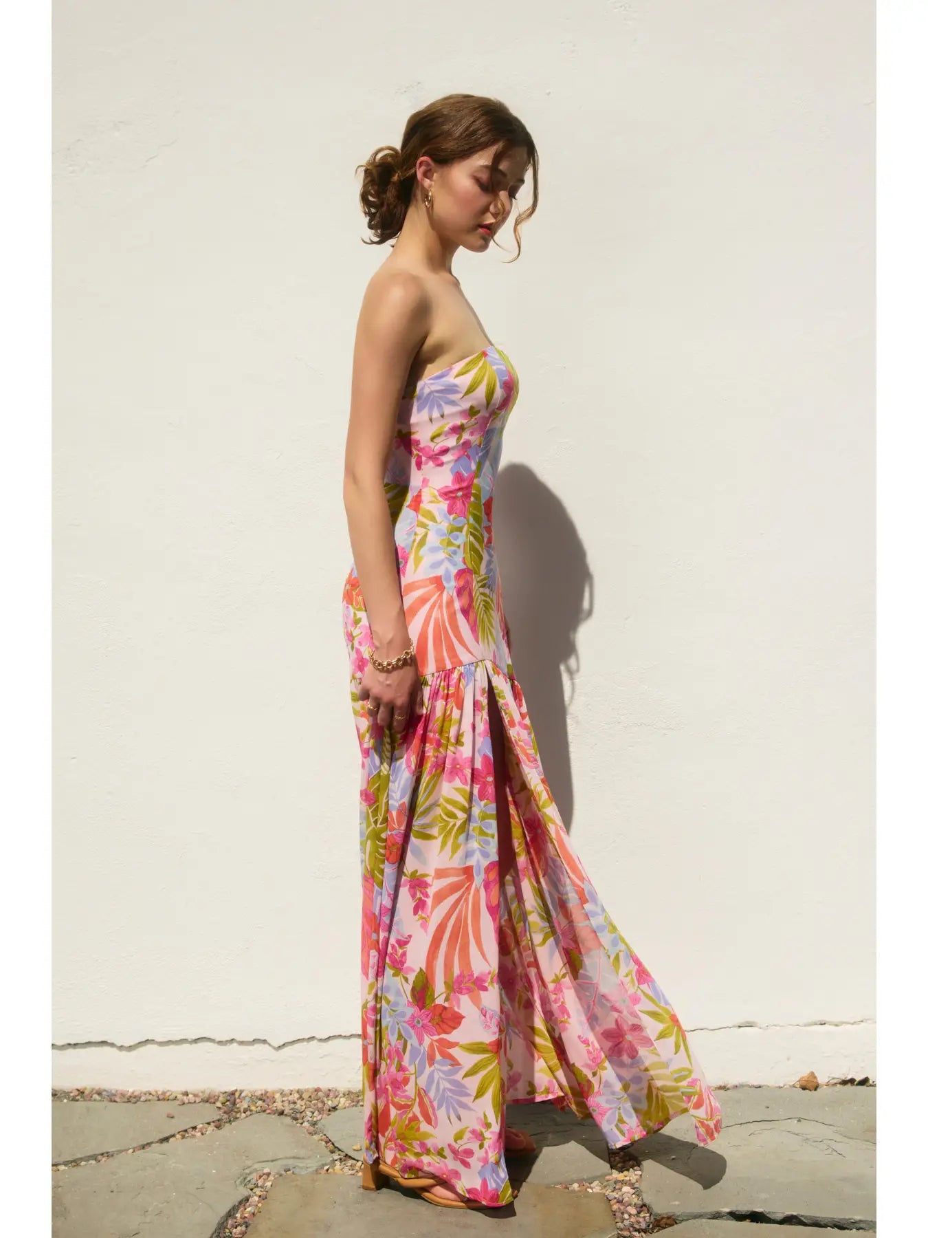 Love Coast Strapless Drop Waist Maxi Dress