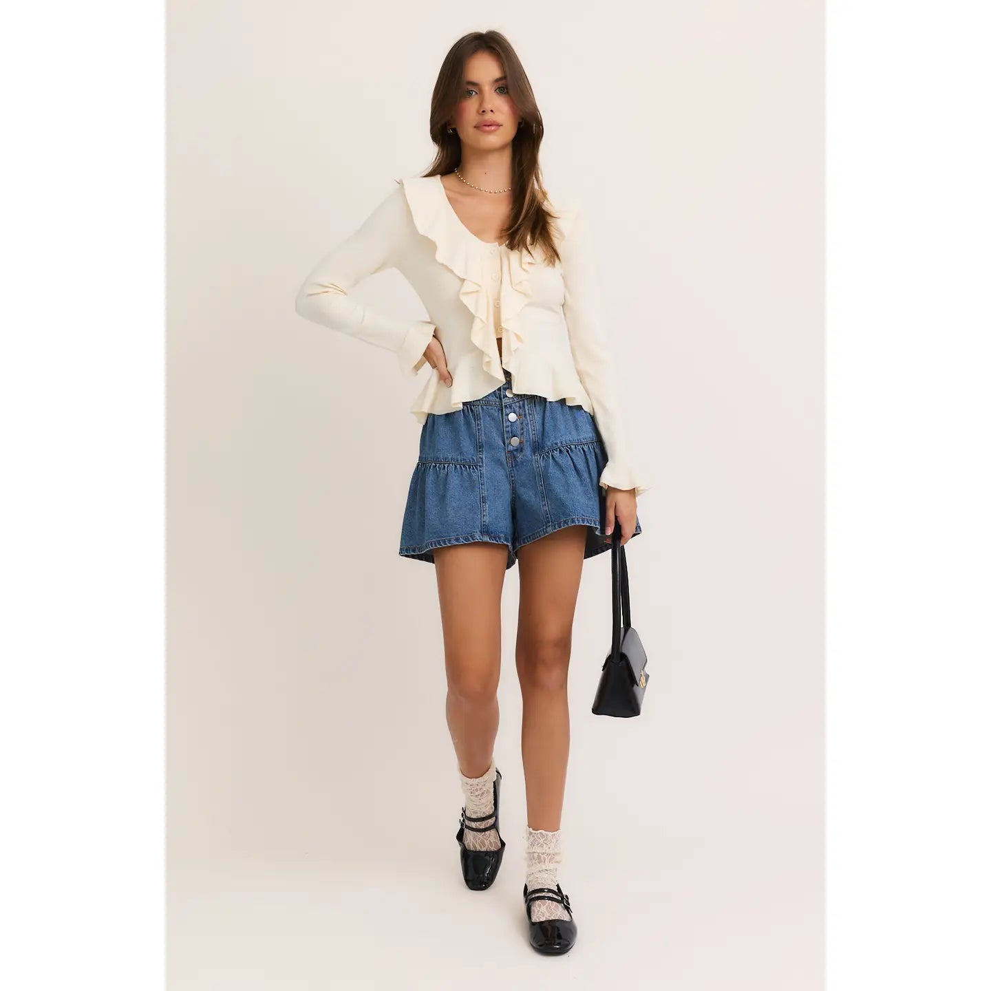 High Waist Flare Shorts