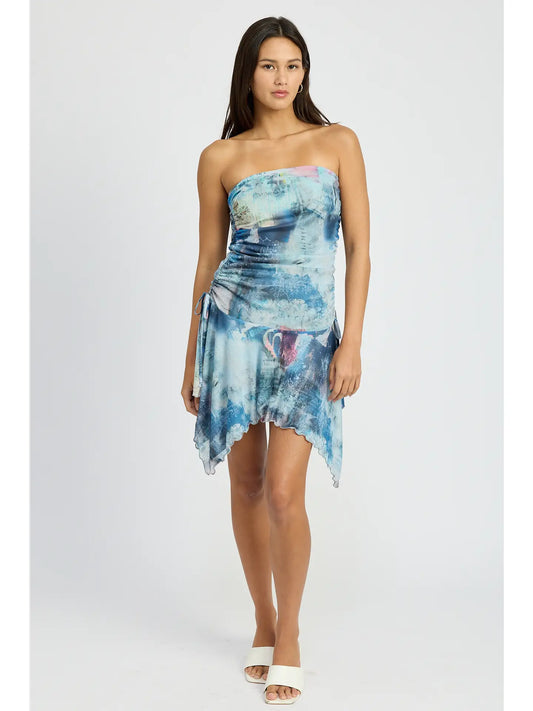 Tie Dye Sharkbite Tube Dress