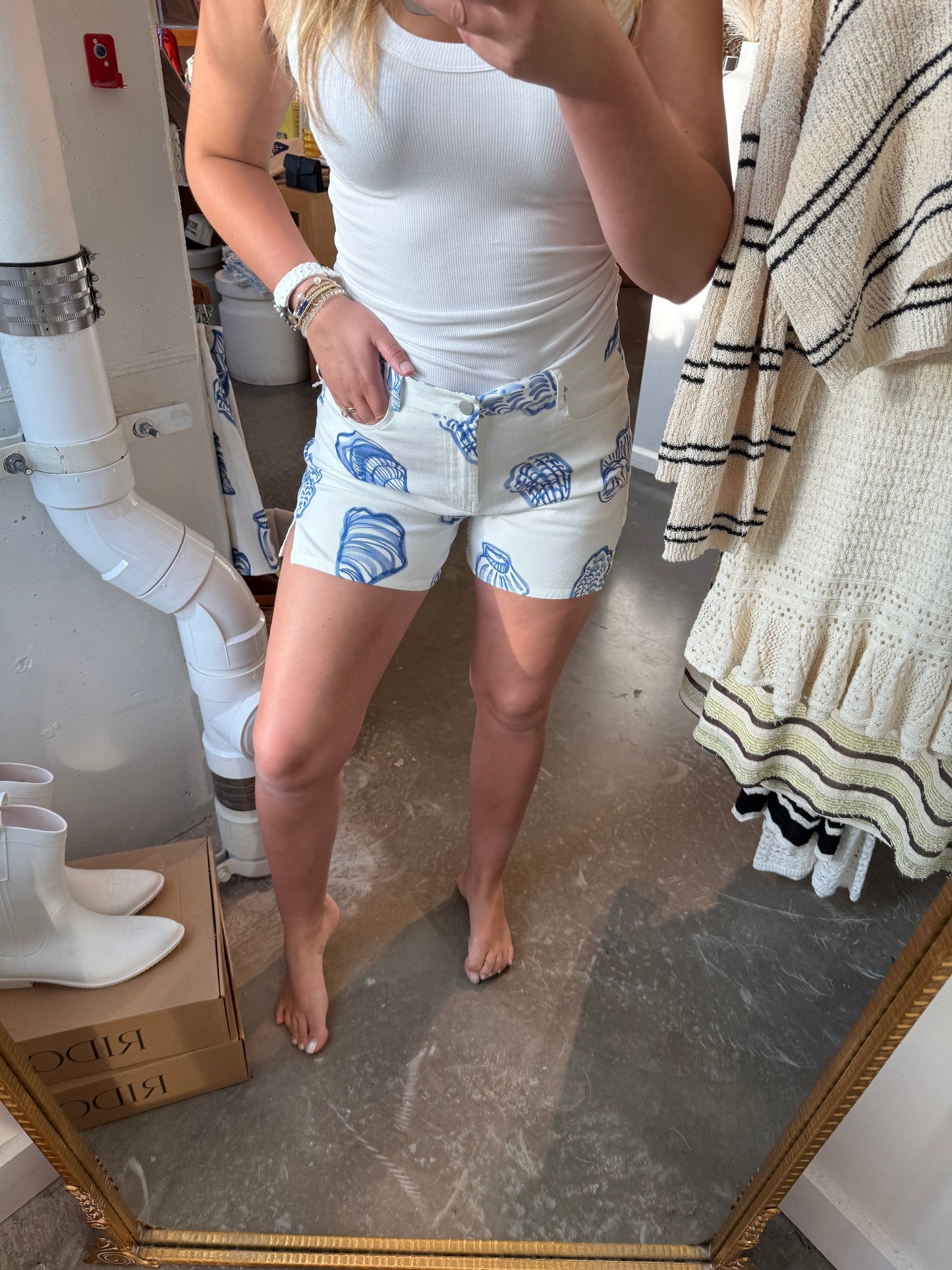 Seashell Print Shorts