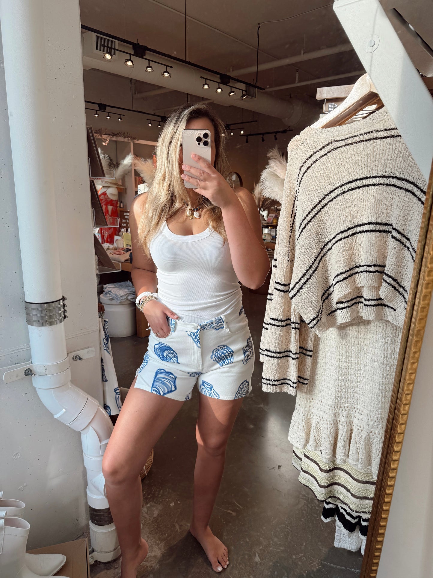 Seashell Print Shorts