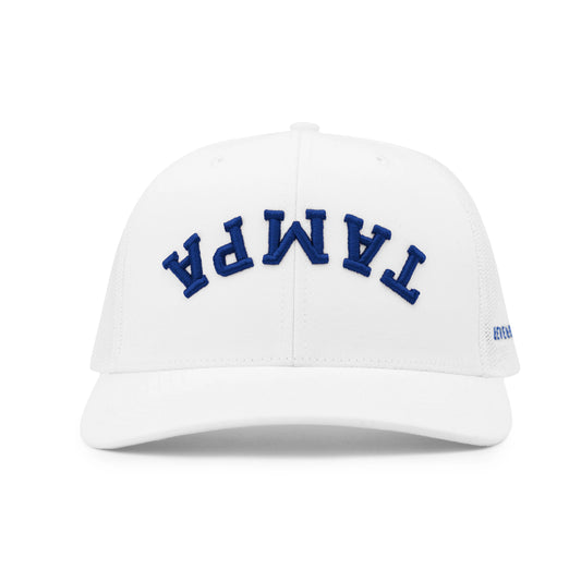 Tampa Hat White/Blue - Reversed Brand
