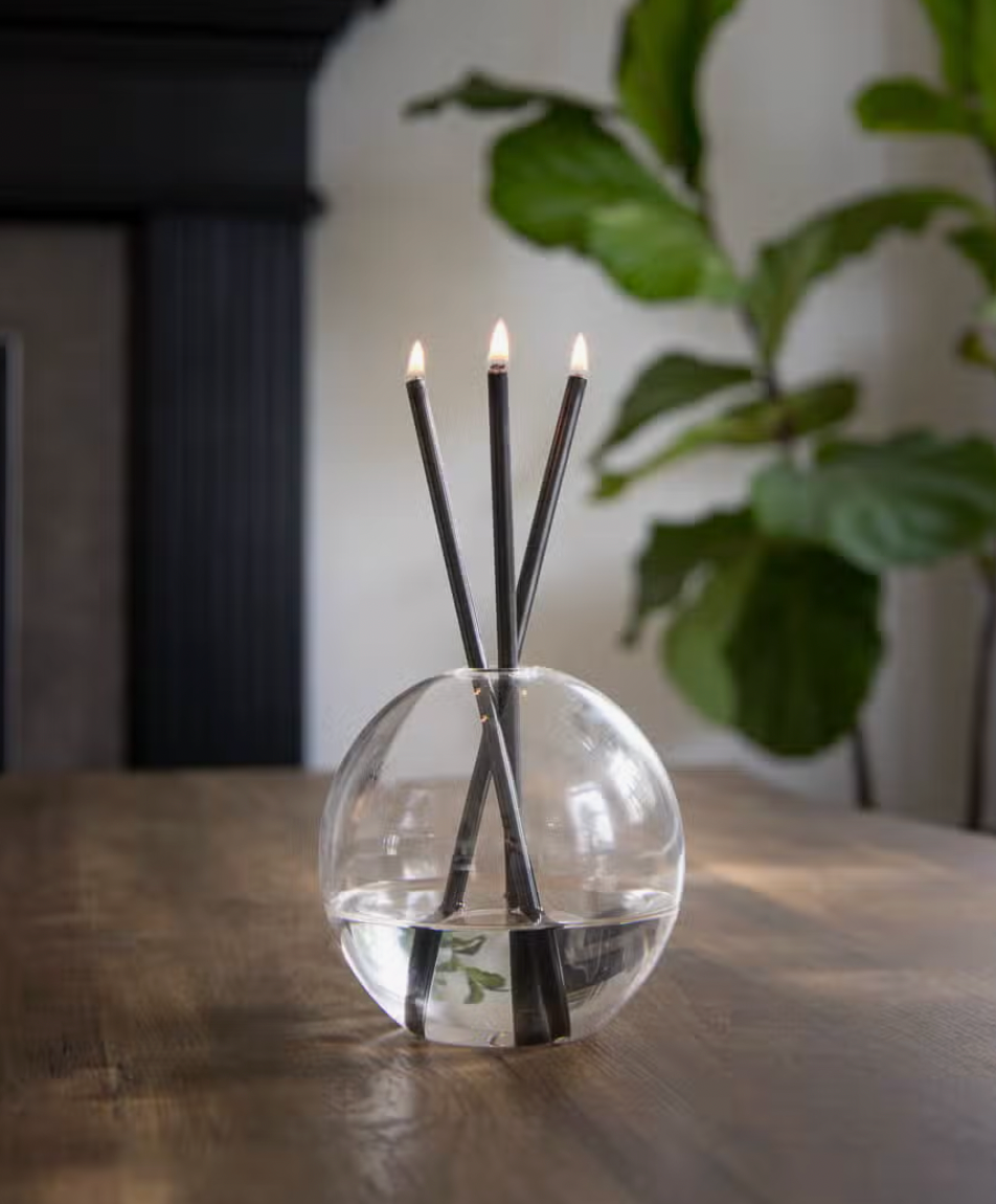 Black Everlasting Candles (pack of 3)