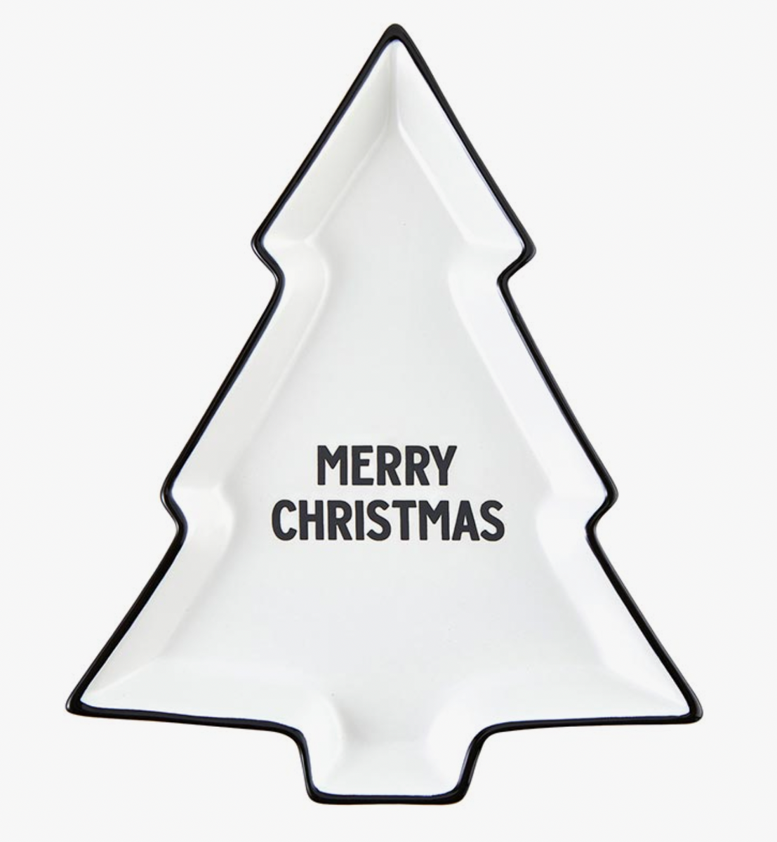 Ceramic Tree Plate Merry Christmas The Ivory Palm