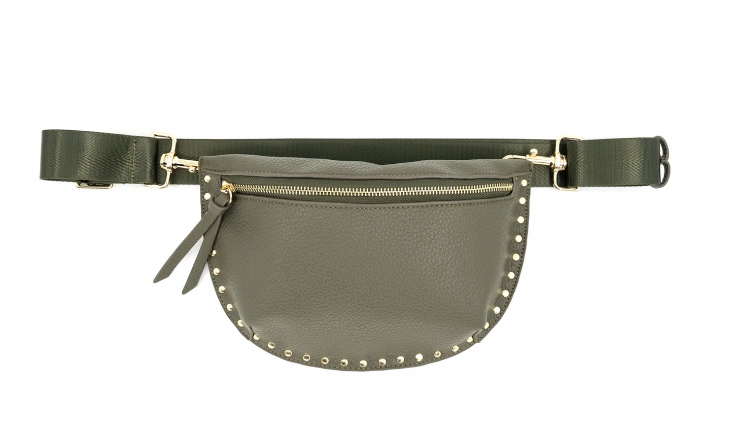 Olive Studded Bum Bag