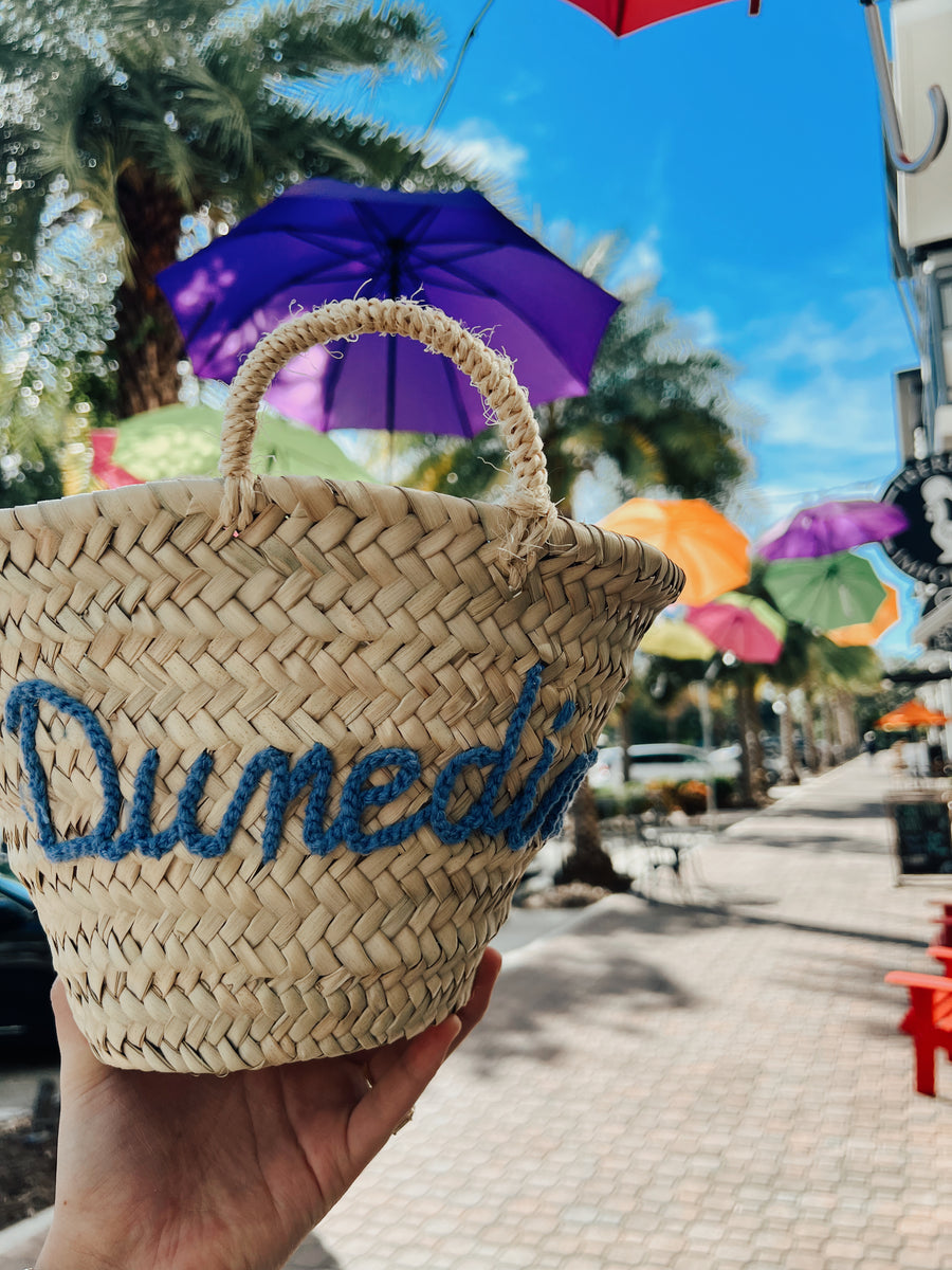 Dunedin Straw Basket Bag The Ivory Palm