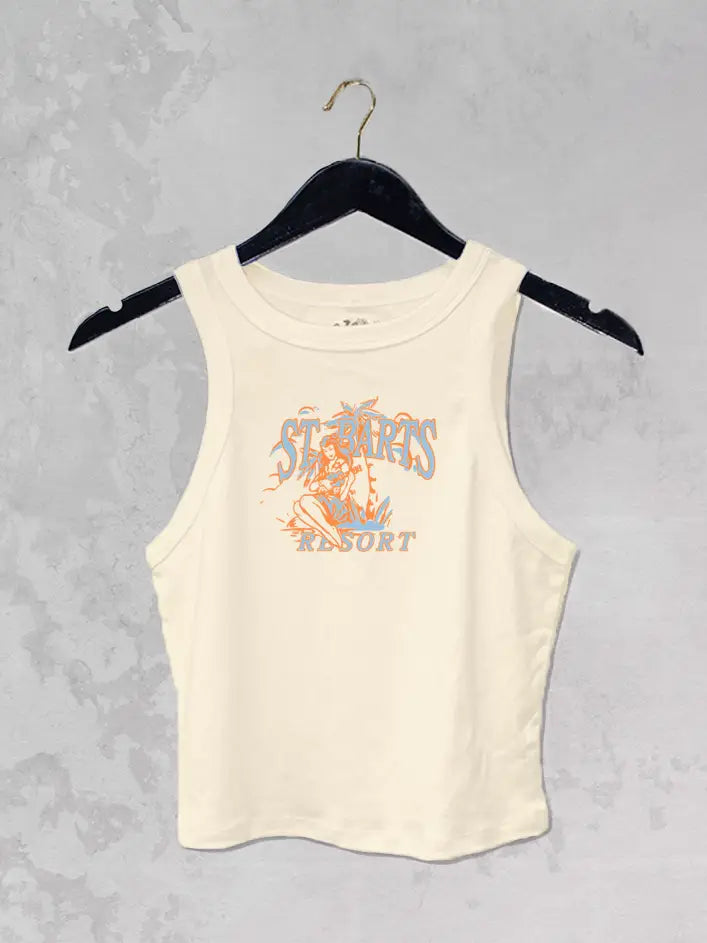 St Barts 90s Micro-Ribbed Tank