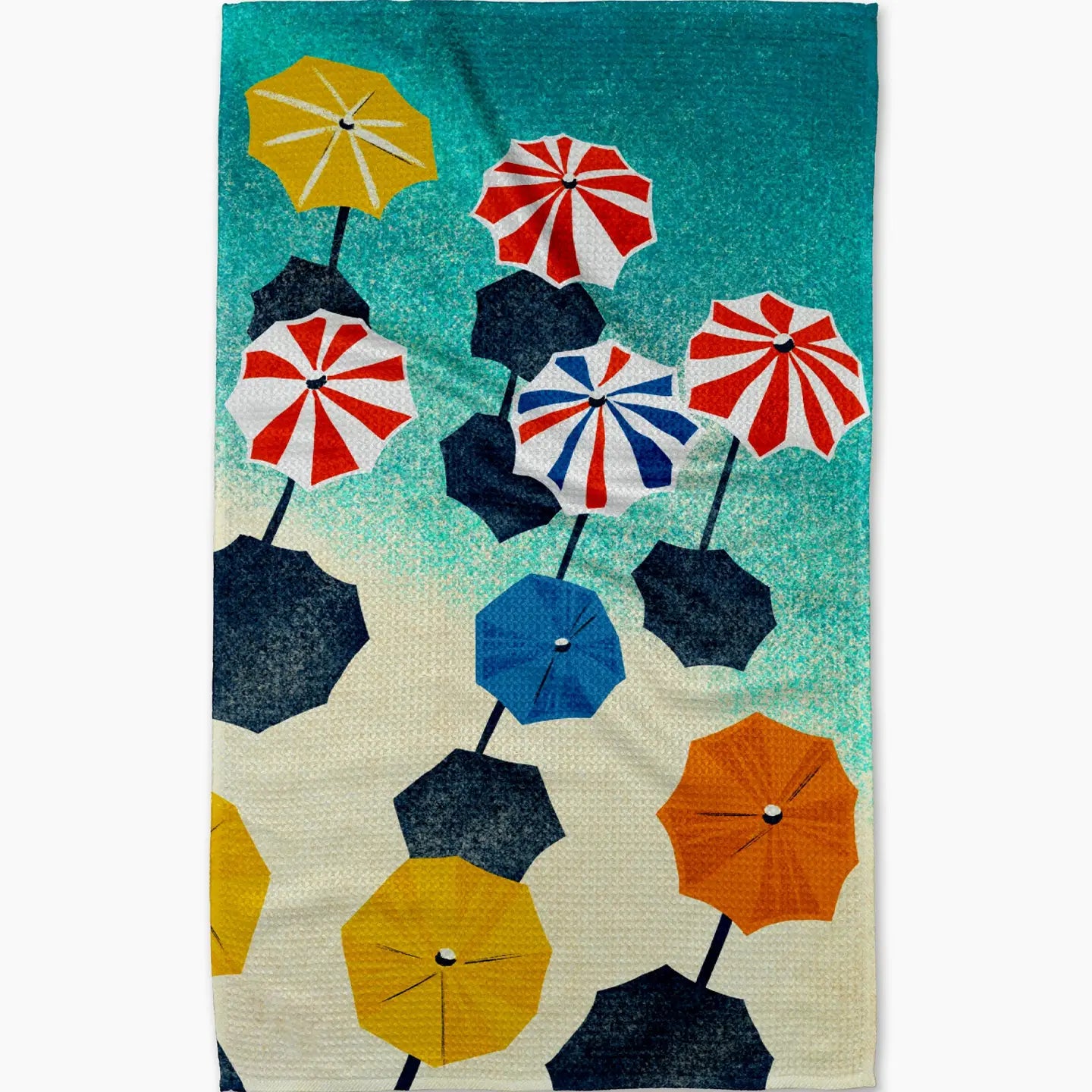 Dancing Umbrellas Tea Towel Geometry