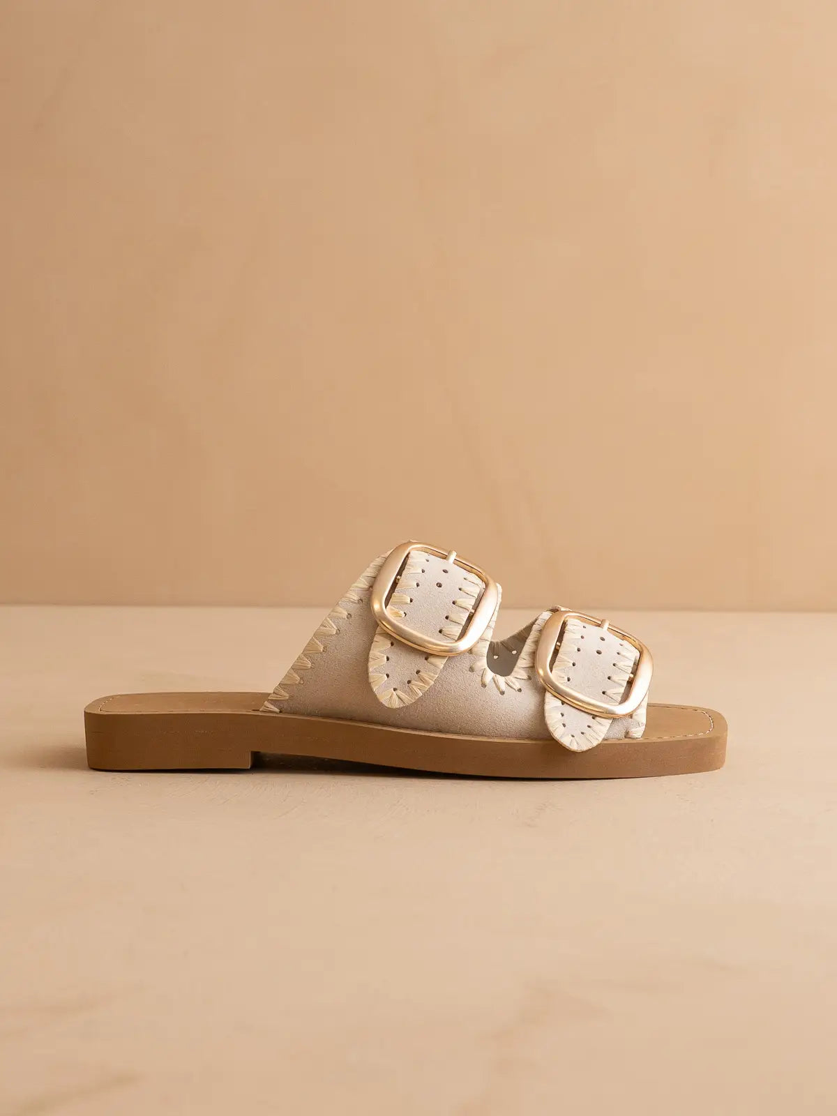 The Tivoli Bone | Fun Double Buckle Sandal
