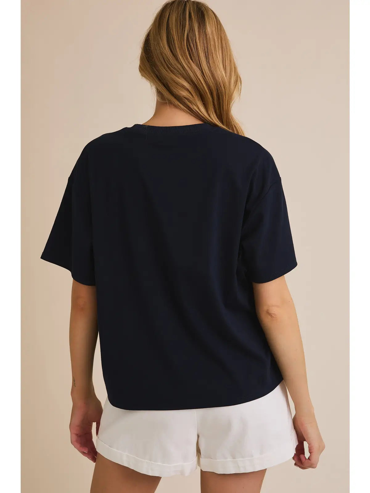 Crew Neck Half Sleeve "USA" T-Shirt