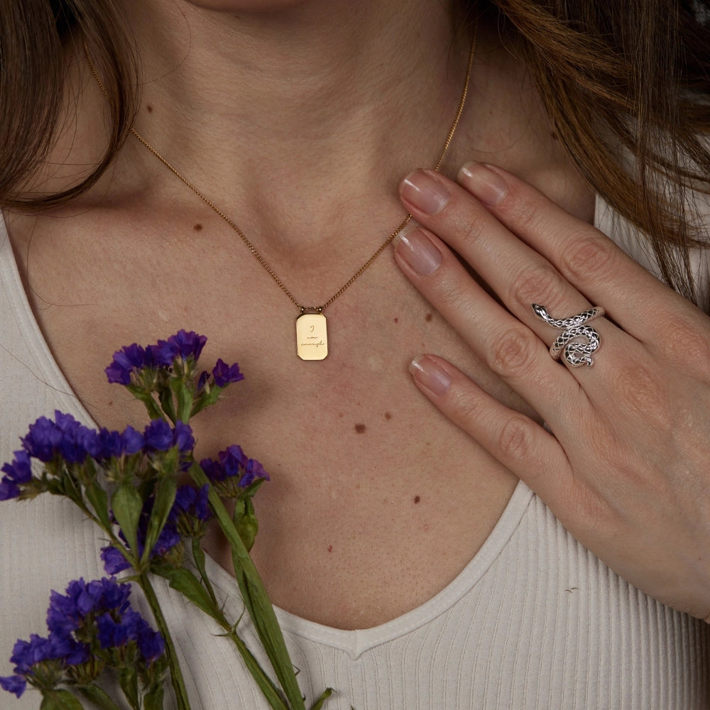 I Am Enough - 18k Gold-Dipped Pendant