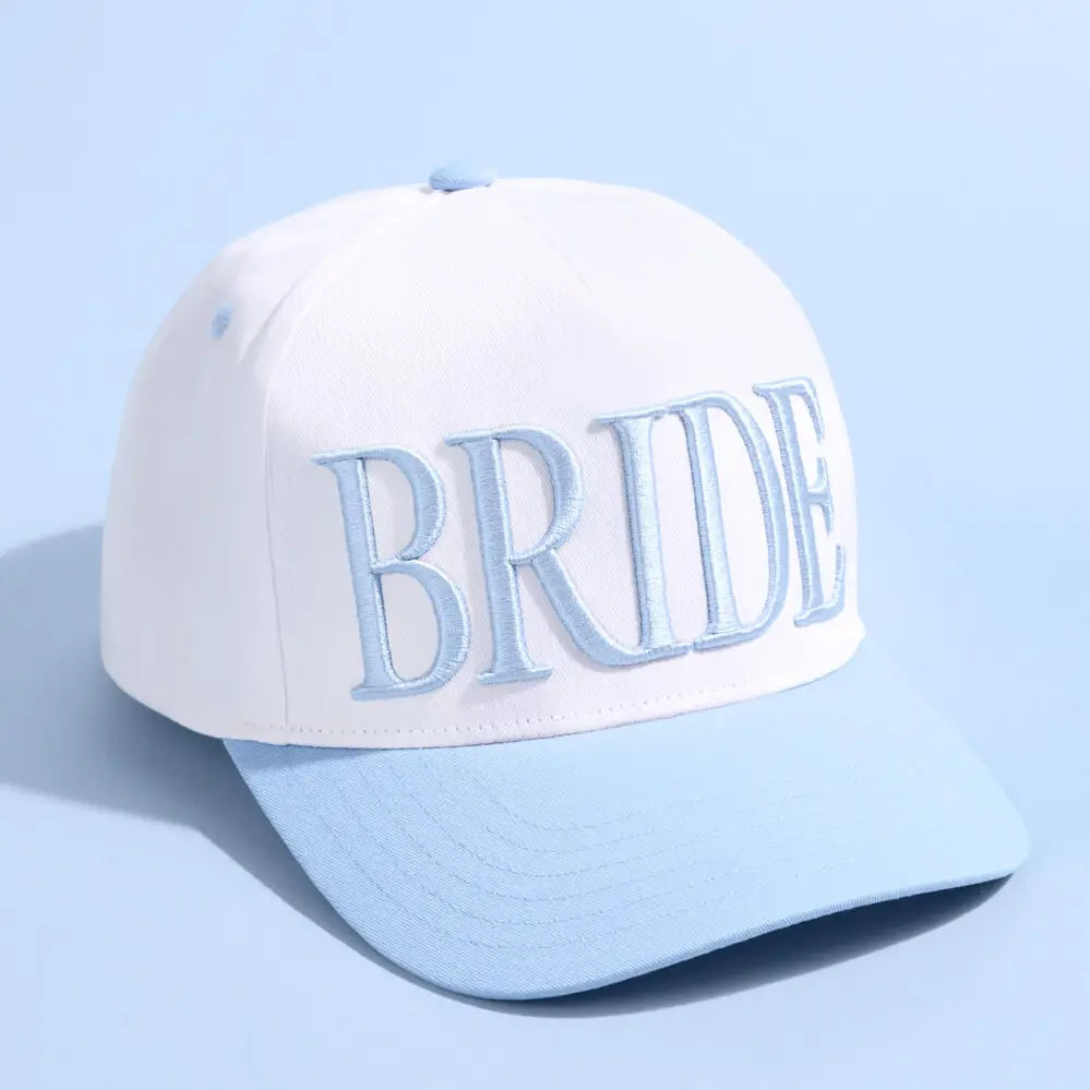 Something Blue Hat - Embroidered Hat, Bride Gift, Bachelorette