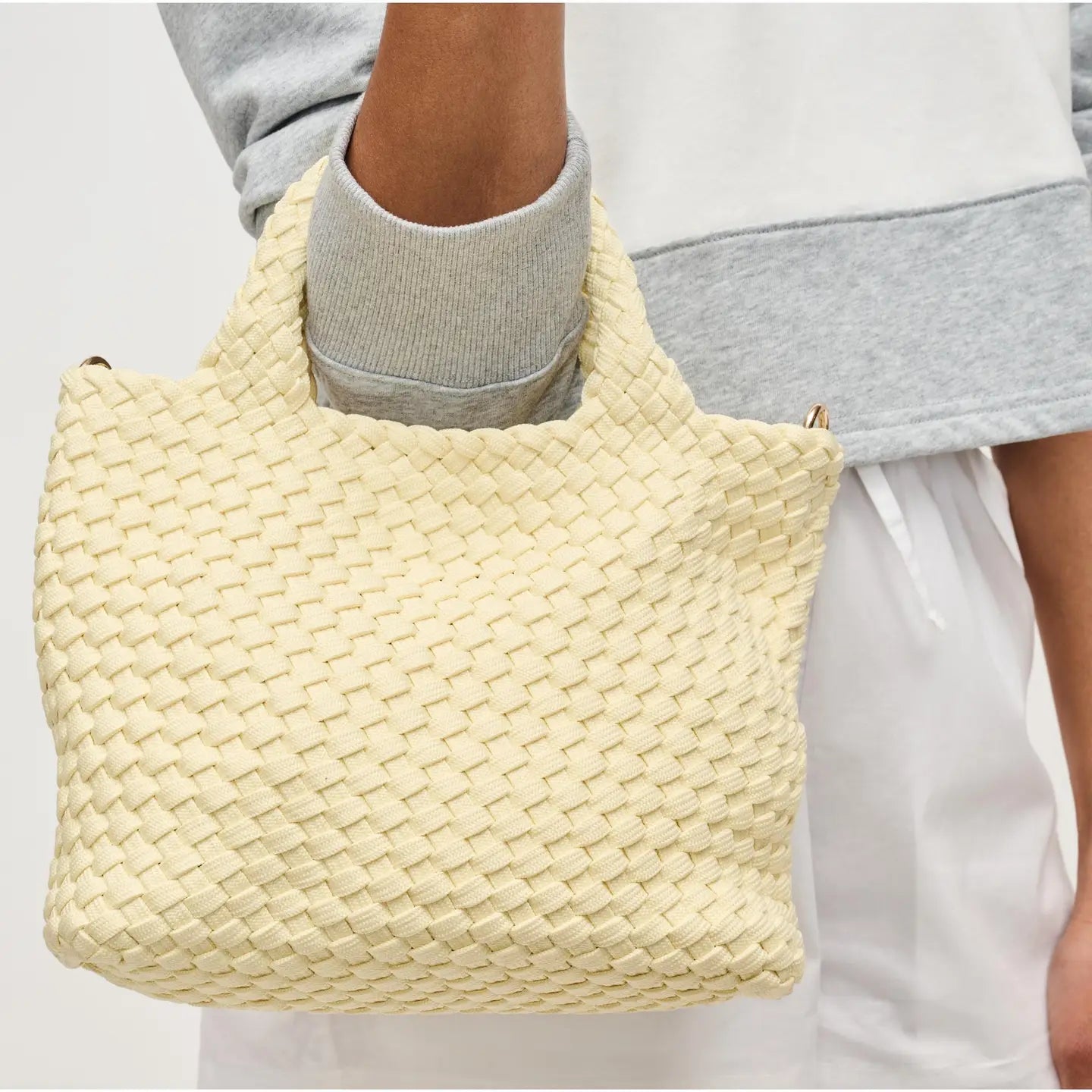 Butter Small Woven Neoprene Tote