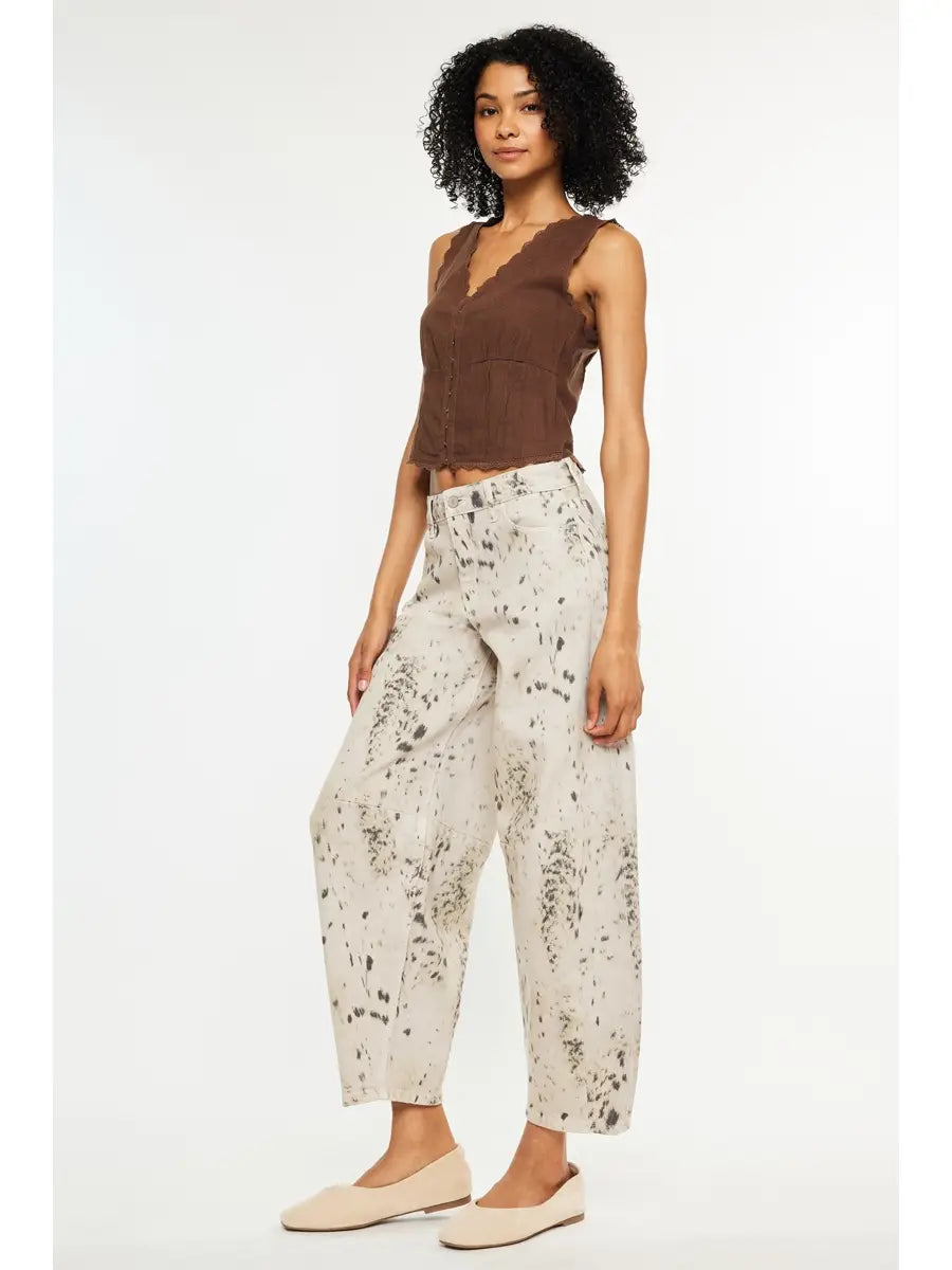 High Rise HORSESHOE Barrel Jeans