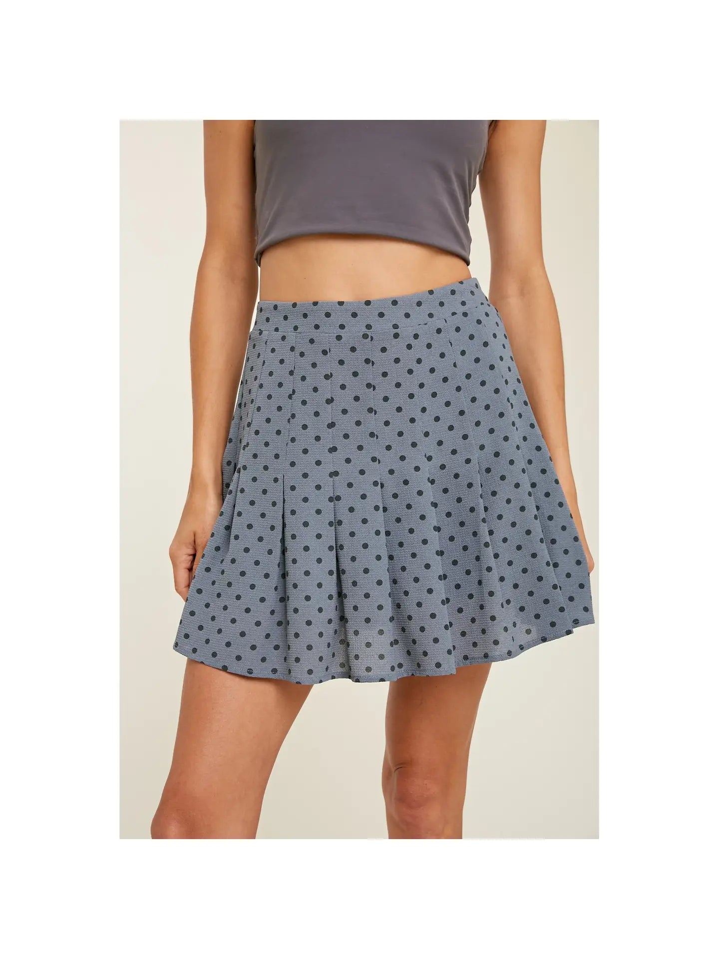 Polka Pleated Skort