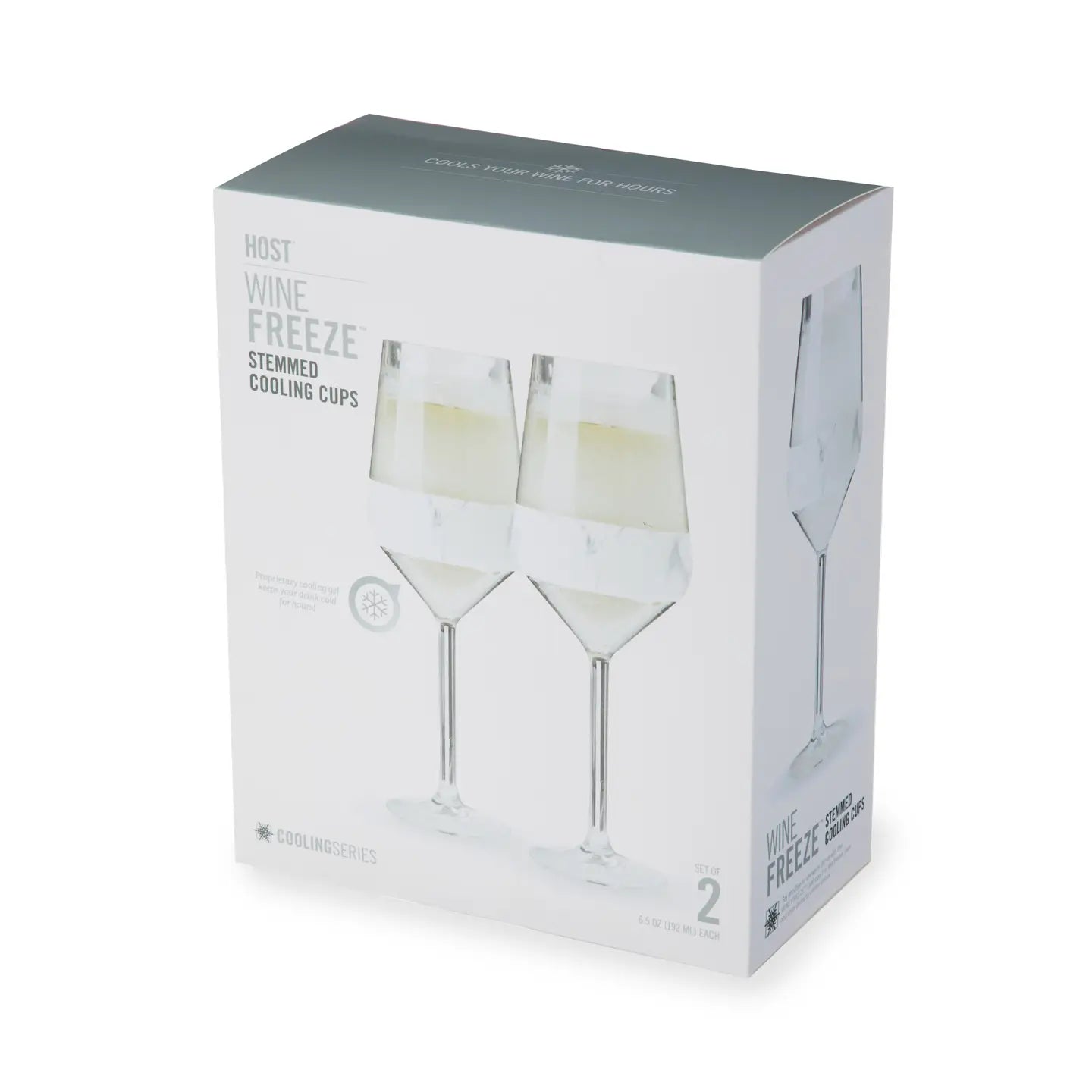 Wine Freeze™ Stemmed Cooling Cups - Marble - Set of 2