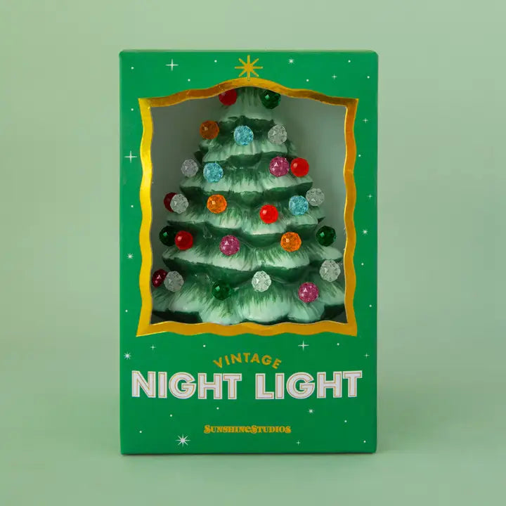 Vintage Tree Night Light | Retro Green