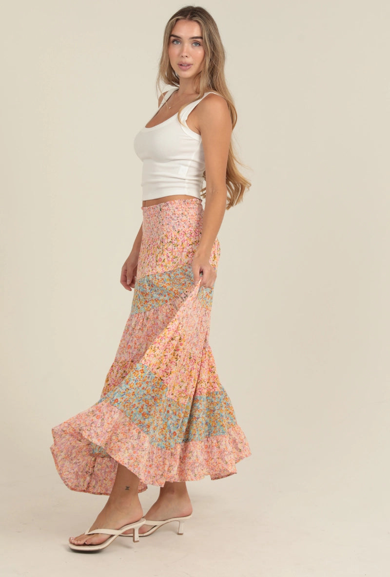 Bahama Mama Tiered Maxi Skirt