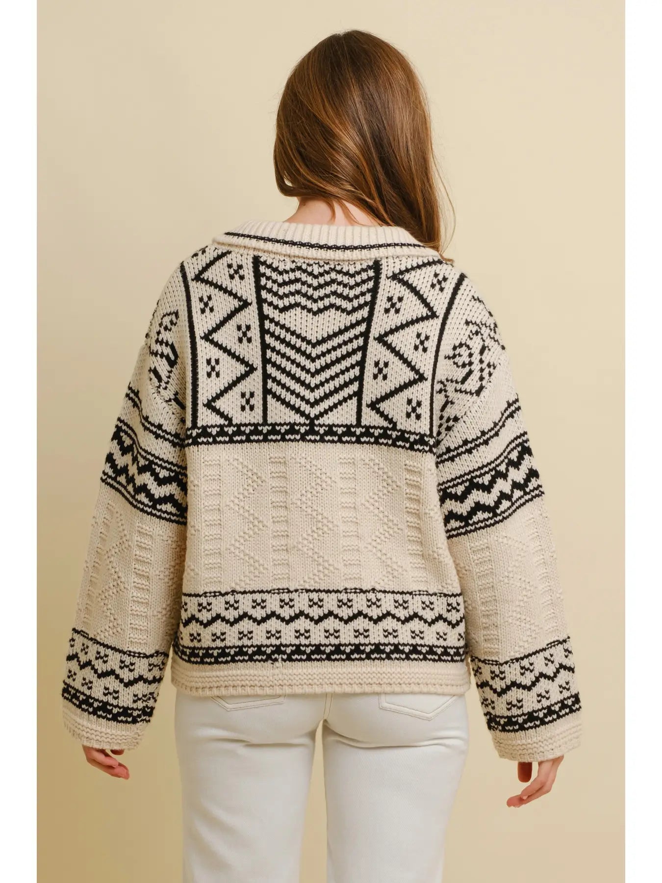 Fair Aisle Button Up Cardigan Sweater