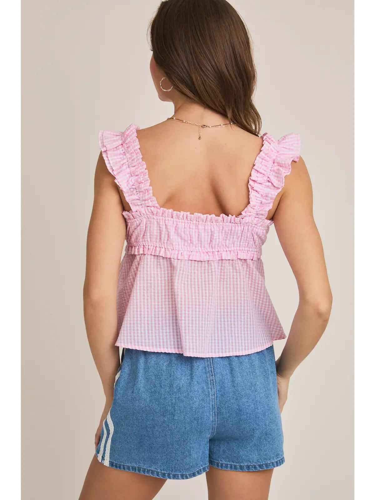 Square Neck Crop Tank Top