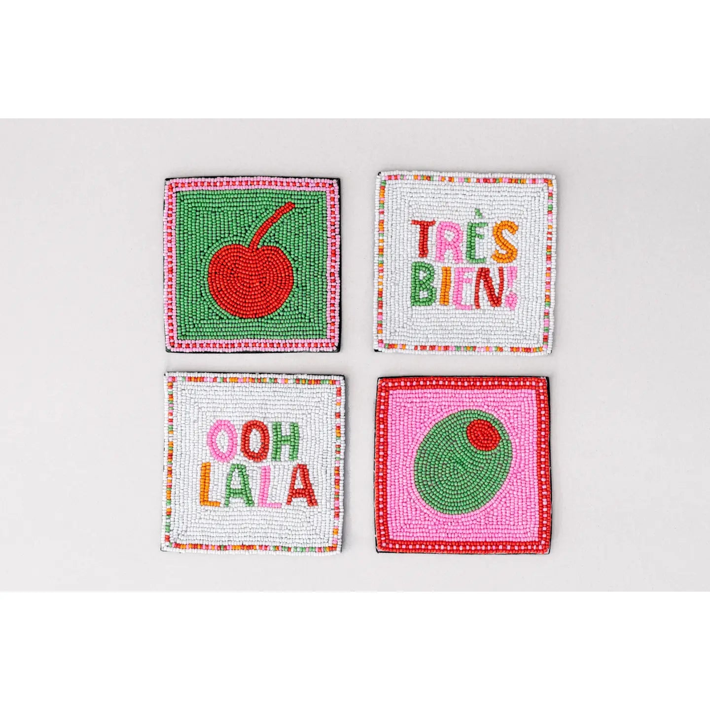 Beaded Coaster Set, Cocktail