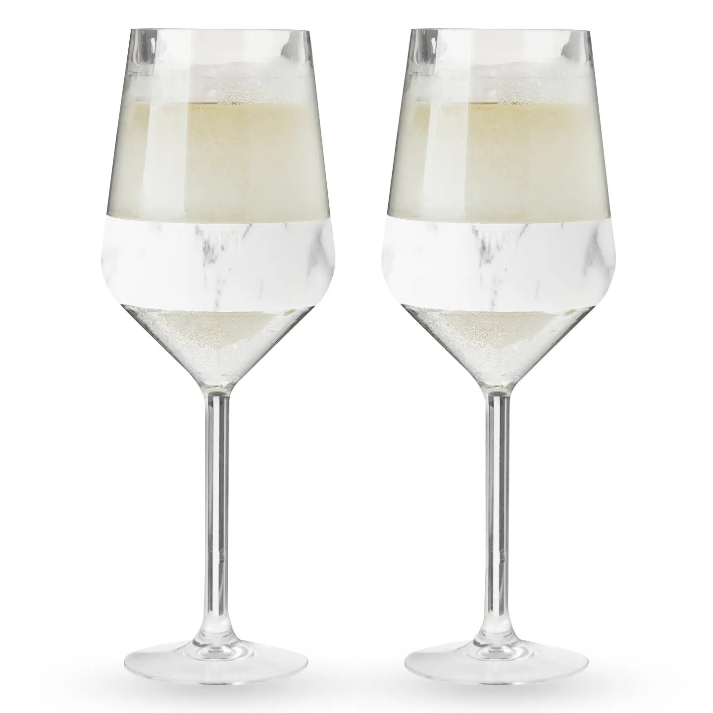 Wine Freeze™ Stemmed Cooling Cups - Marble - Set of 2