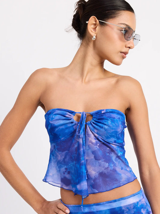 Fly Away Strapless Top with Ruched Front