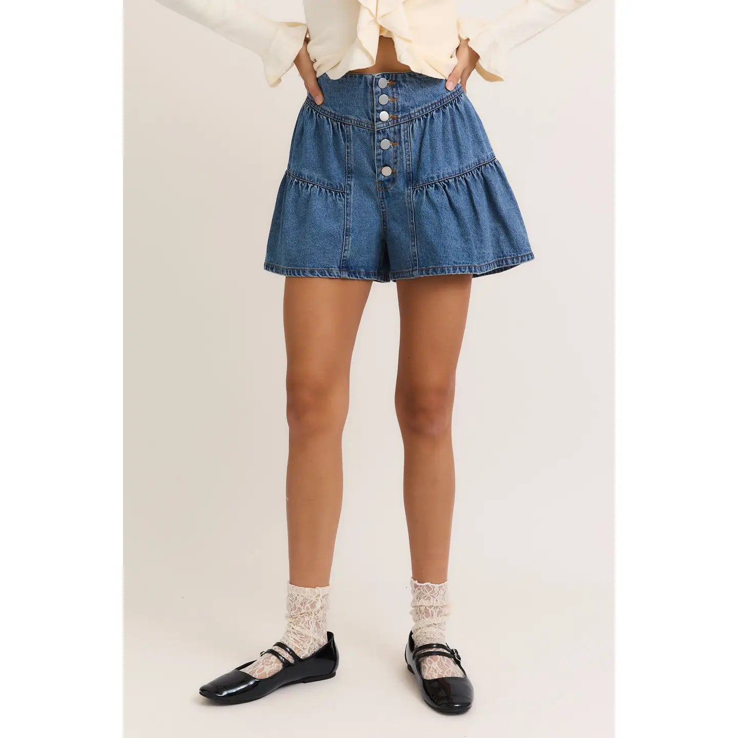 High Waist Flare Shorts