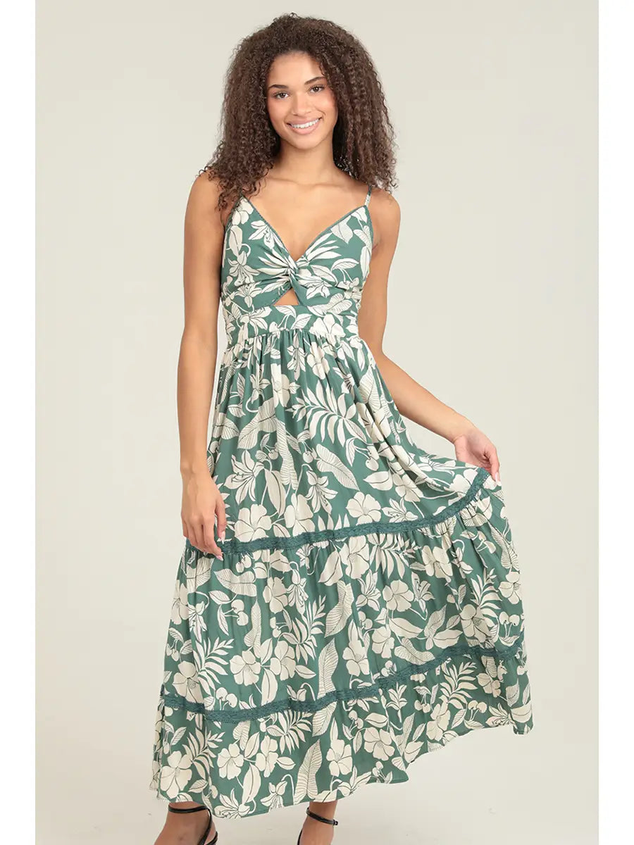 Hibiscus Haze Maxi Dress