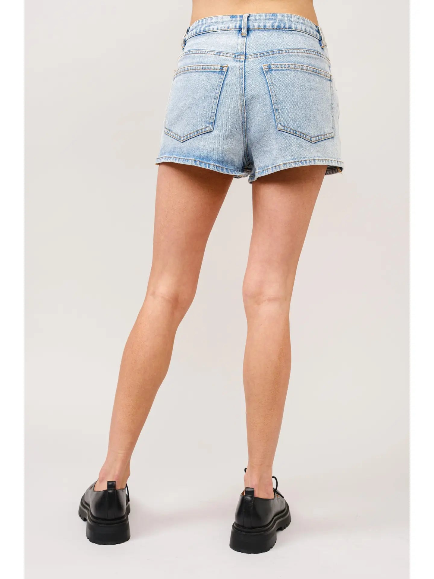 Low Mid Rise Micro Mini Denim Skort