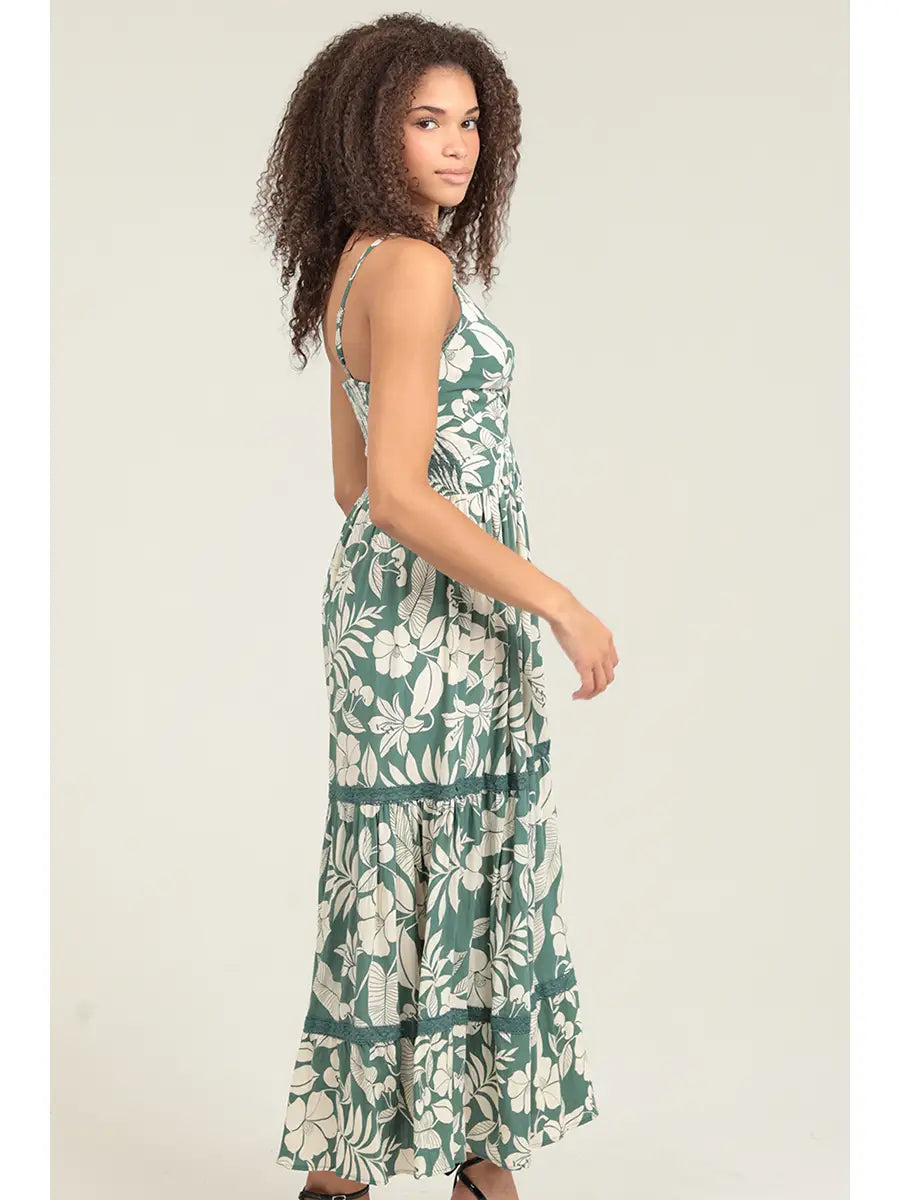 Hibiscus Haze Maxi Dress