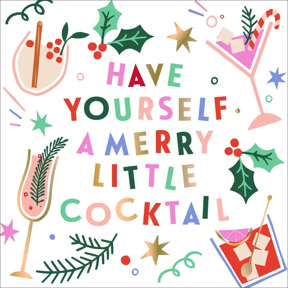 Merry Little Cocktail - Foil - 20ct