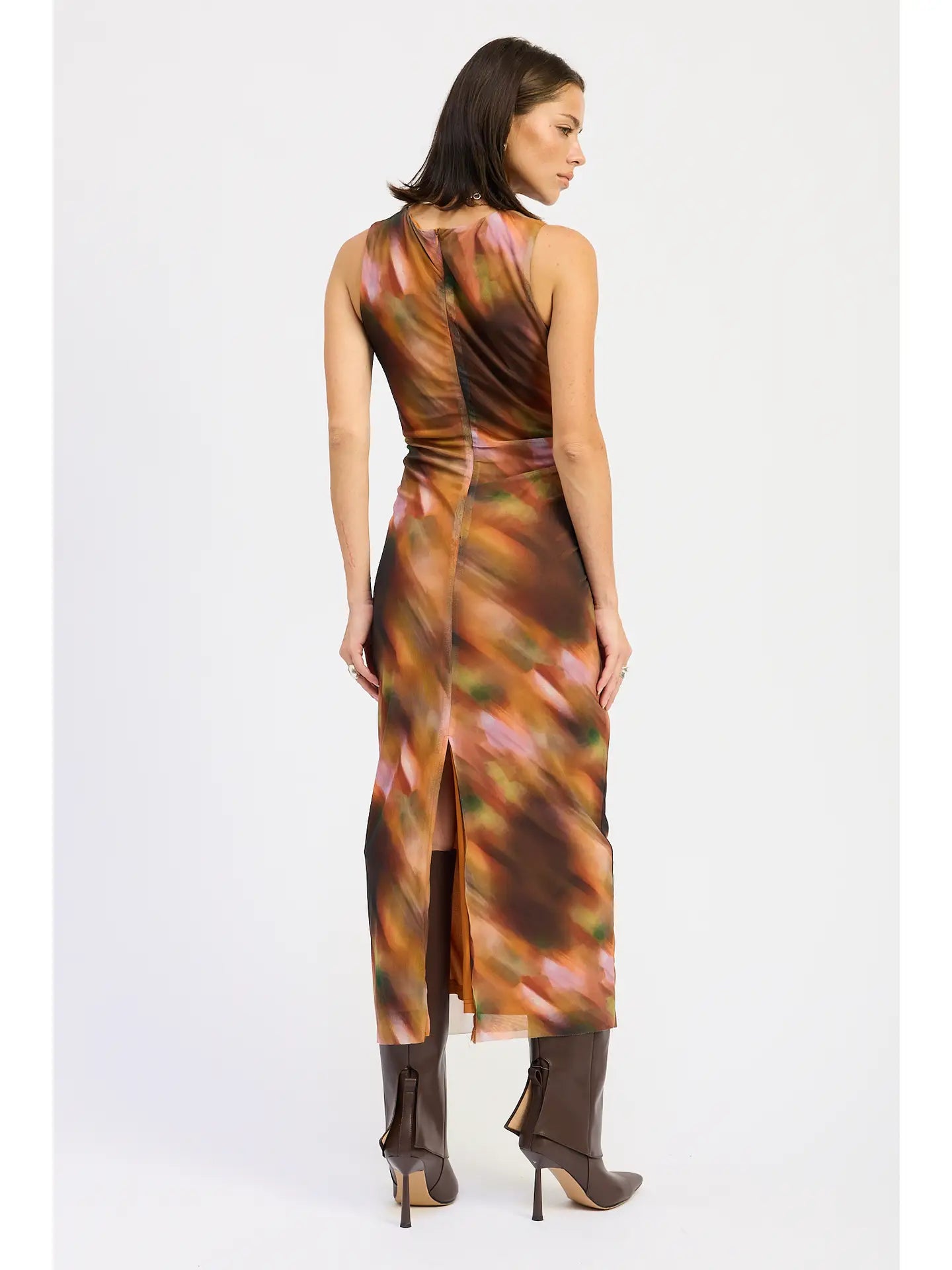 Autumn Sunset Mesh Dress