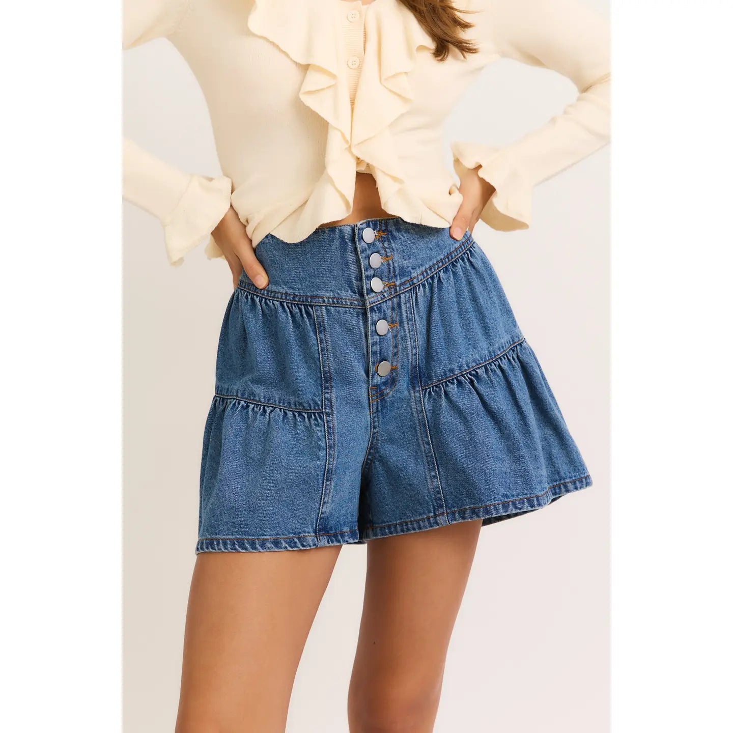 High Waist Flare Shorts
