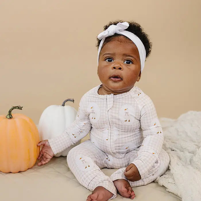Bamboo Zip Romper | Gingham & Goose