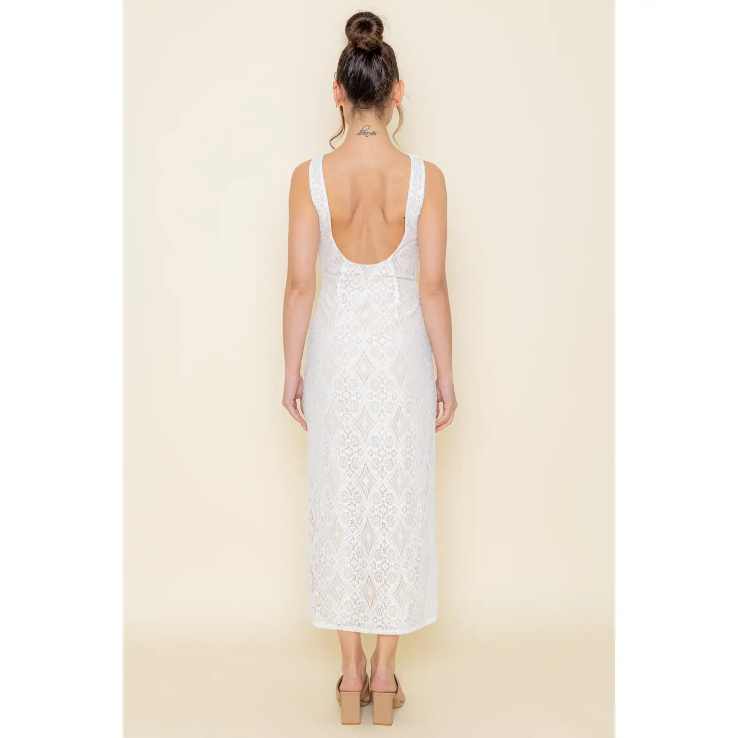 Classy Bridal Lace Style Ankle Midi DRESS-DD8806FO