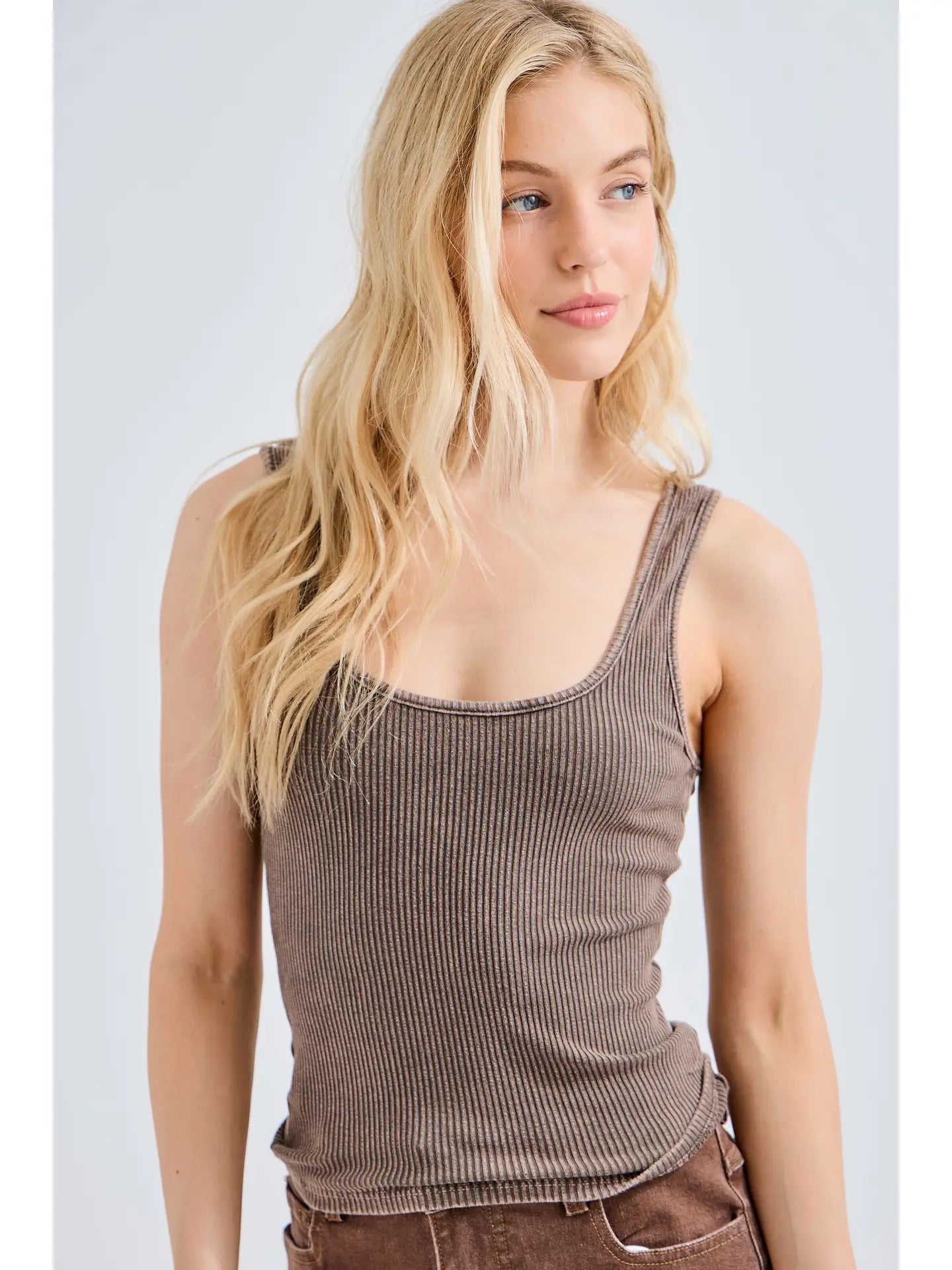 Mineral Washed Everyday Basic Tanktop