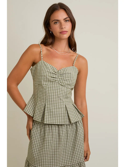 Shirred Cami Top with Smocking Back