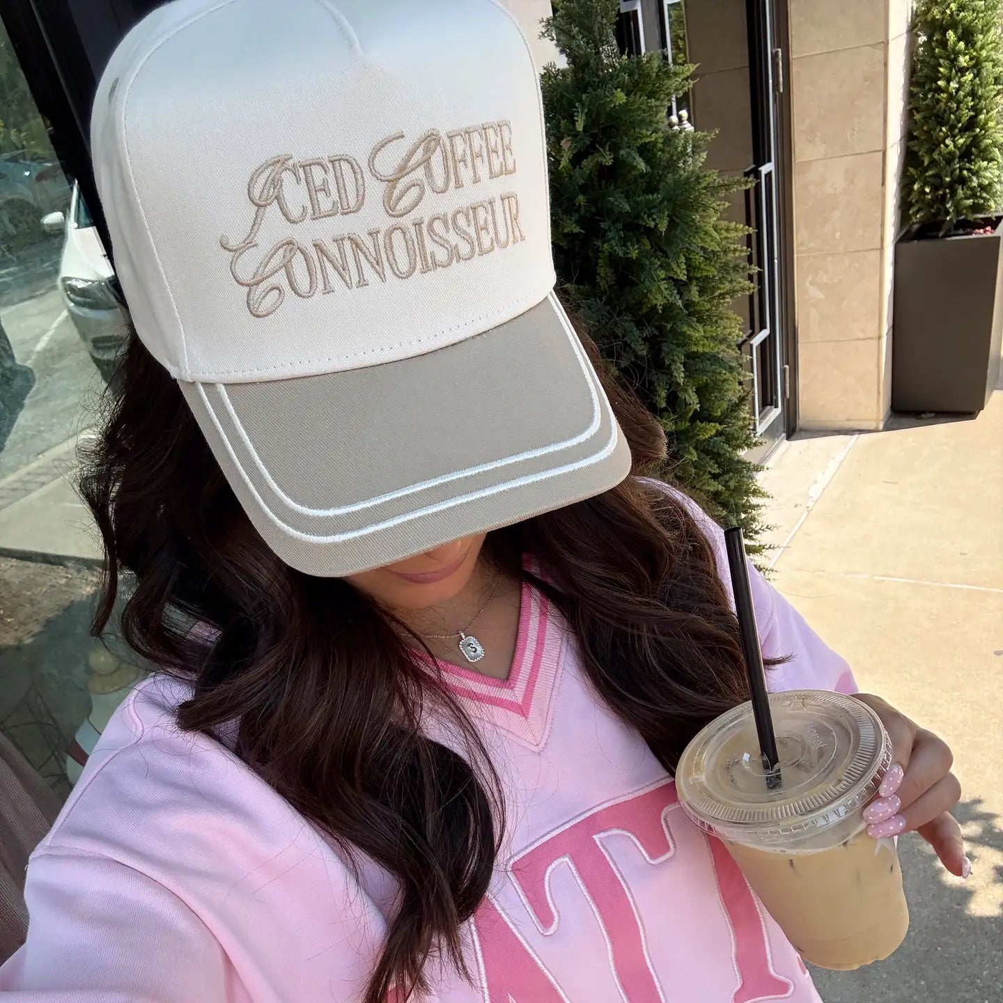 Iced Coffee Connoisseur - Tan Vintage Trucker Hat